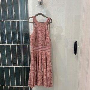 City Studio Pink Halter Sundress Midi